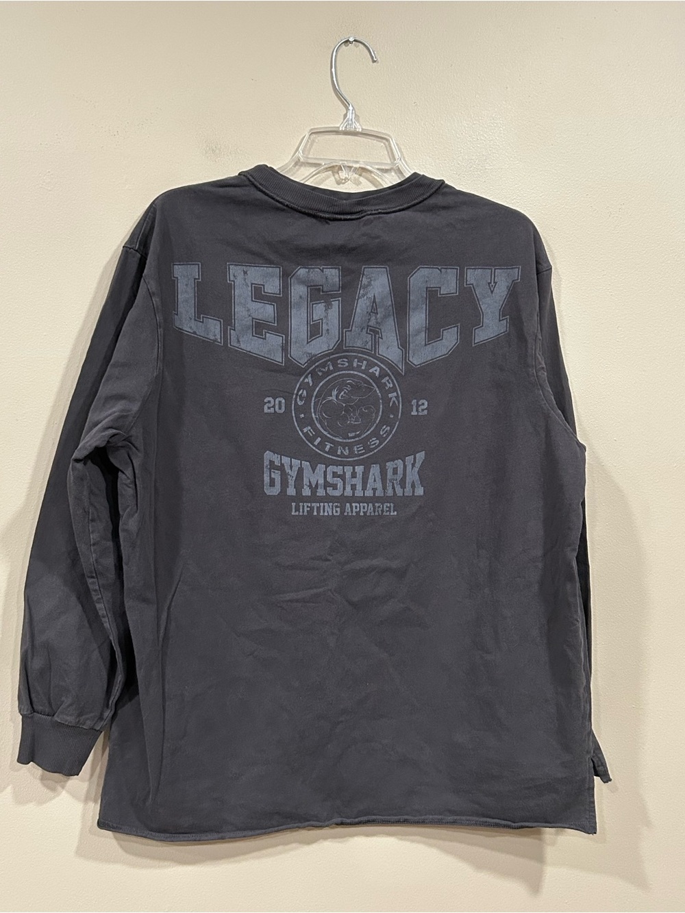 Gymshark Black Long-Sleeve Crewneck Tee Size Large - Picture 4 of 7